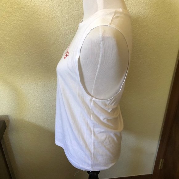 Pure Barre White Sleeveless Tank Top Workout Tee : Medium - Picture 2 of 5